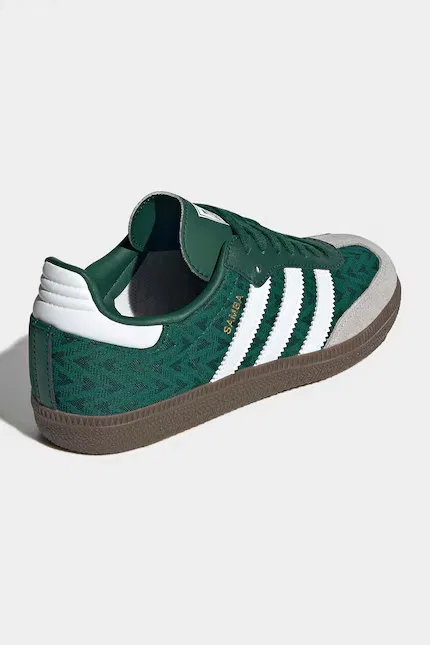 Кроссовки детские SAMBA OG Adidas Originals, зеленый — фото 3