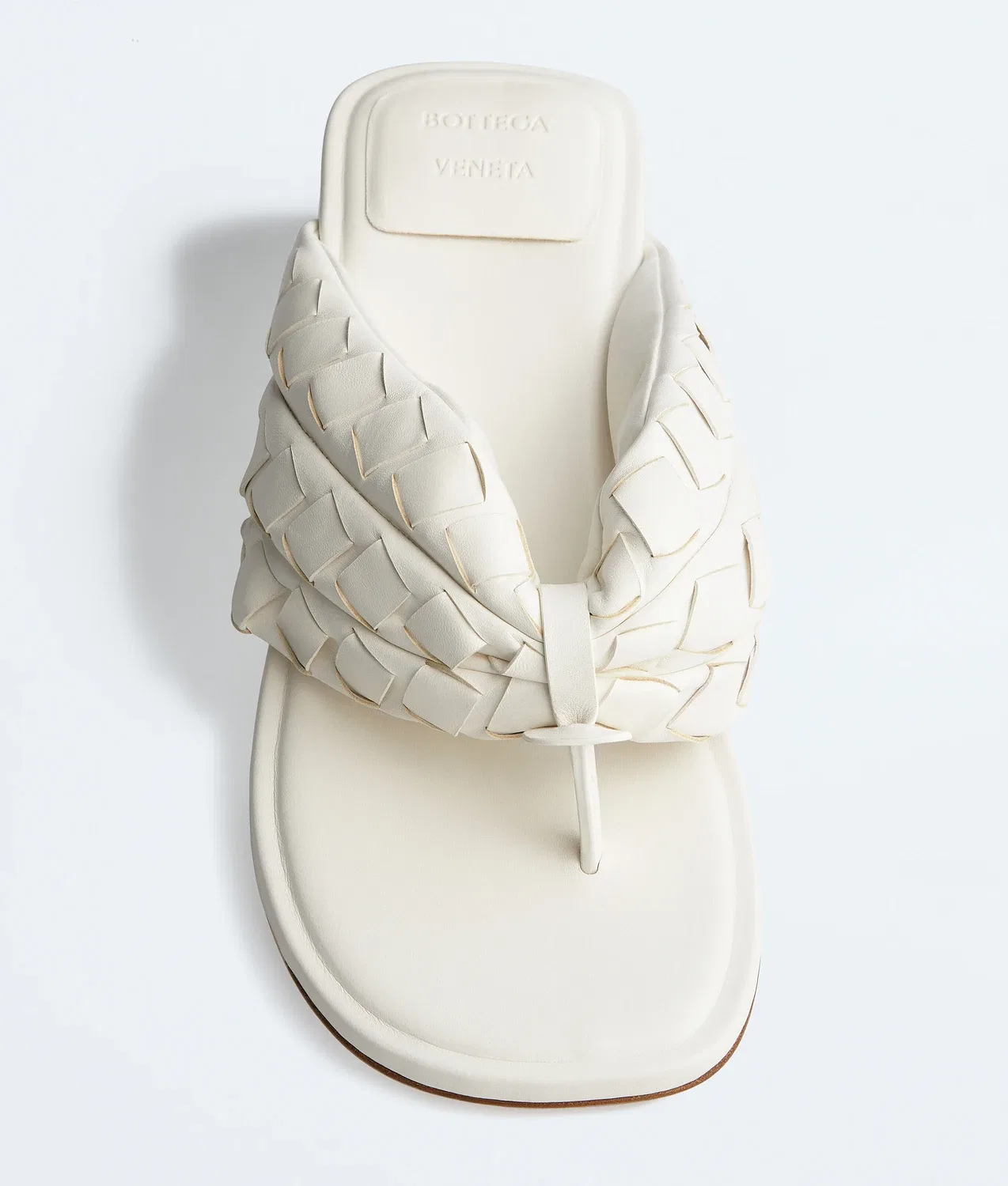 Сандалии Salsa Thong BOTTEGA VENETA, белый — фото 4