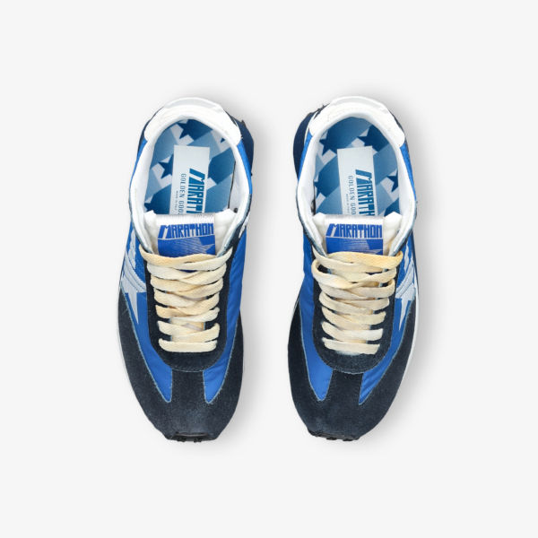 Беговые кроссовки Golden Goose Running marathon из замши и сетки с низким верхом, мультиколор — фото 2