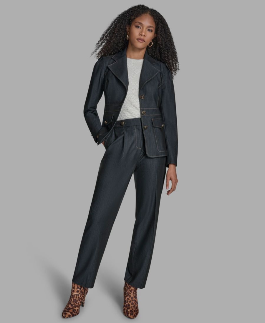 

Женская джинсовая куртка с воротником-стойкой BCBG, Indigo