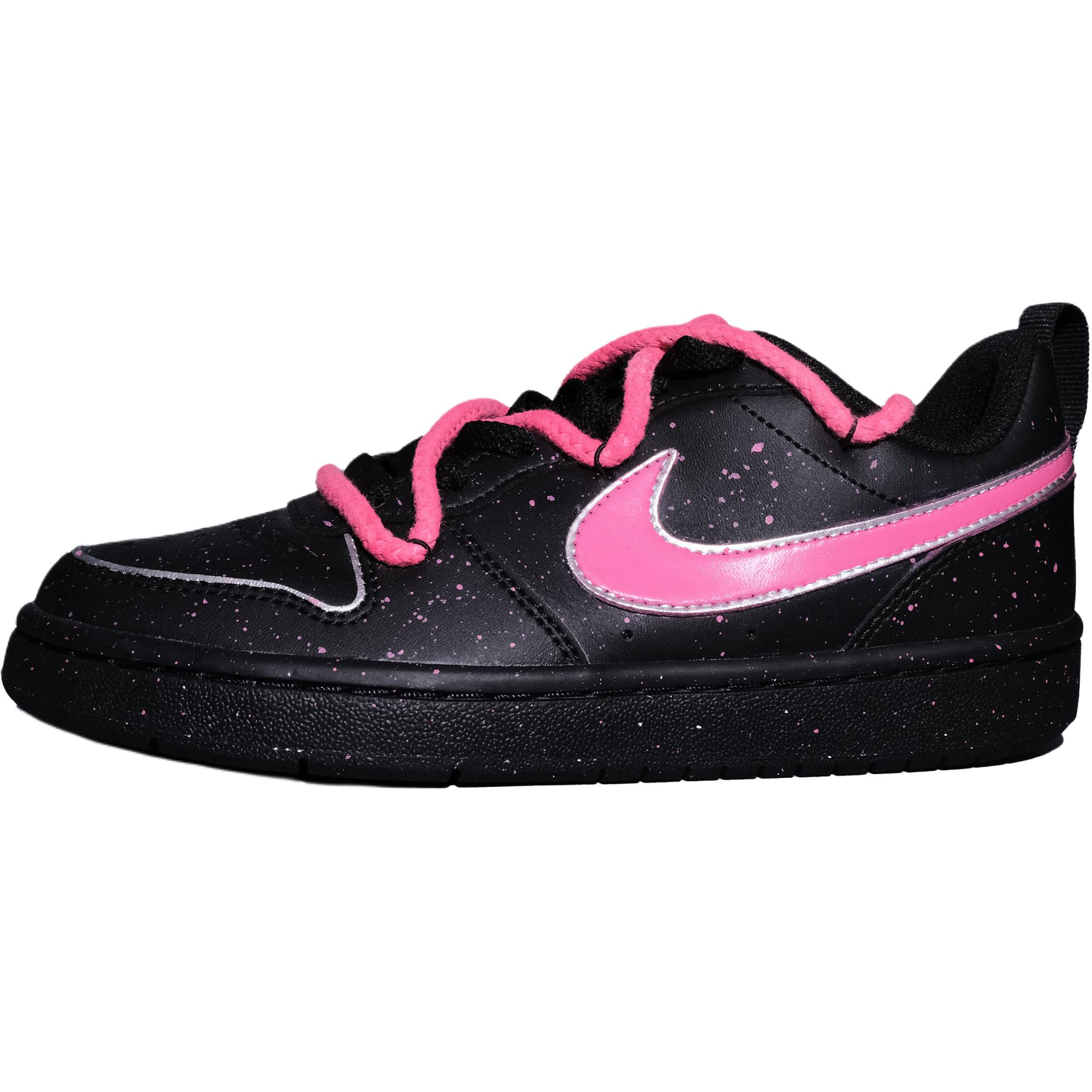 

Nike Кроссовки для скейтбординга Court Borough Black Pink Obsidian Slip Resistant Abrasion Resistant Low top для детей черные