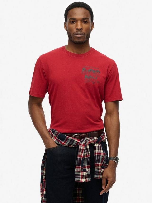 

Свободная футболка с изображением b-movie graphic Superdry, цвет Winery Red