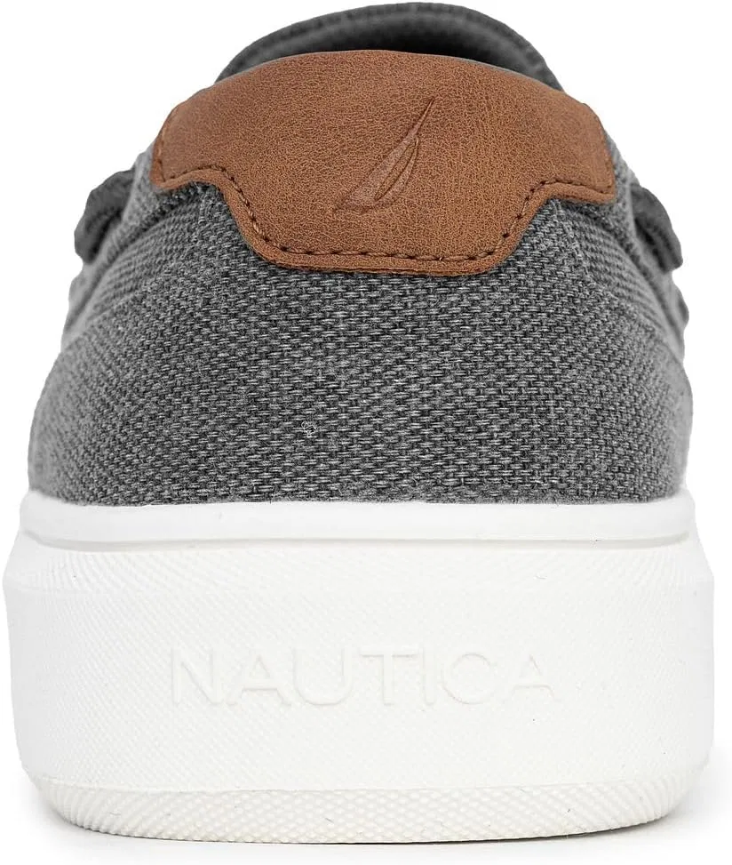 Лоферы Nautica Boat Shoe Moccasin, серый канвас — фото 3