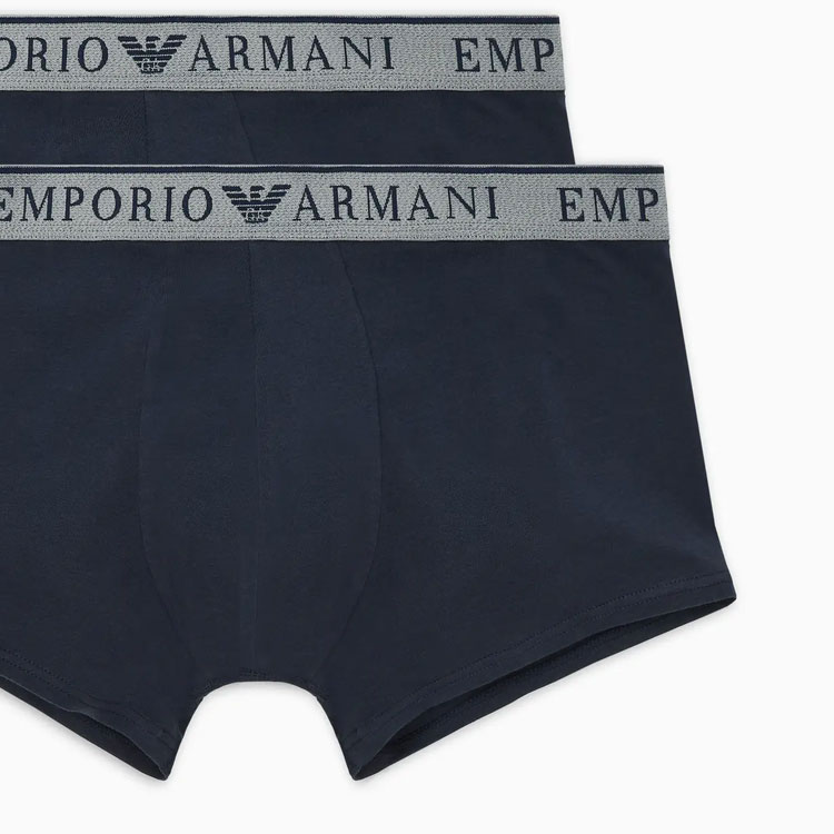 Футболка SS24 Мужские Трусы 2 шт Морской Синий EMPORIO ARMANI — фото 3