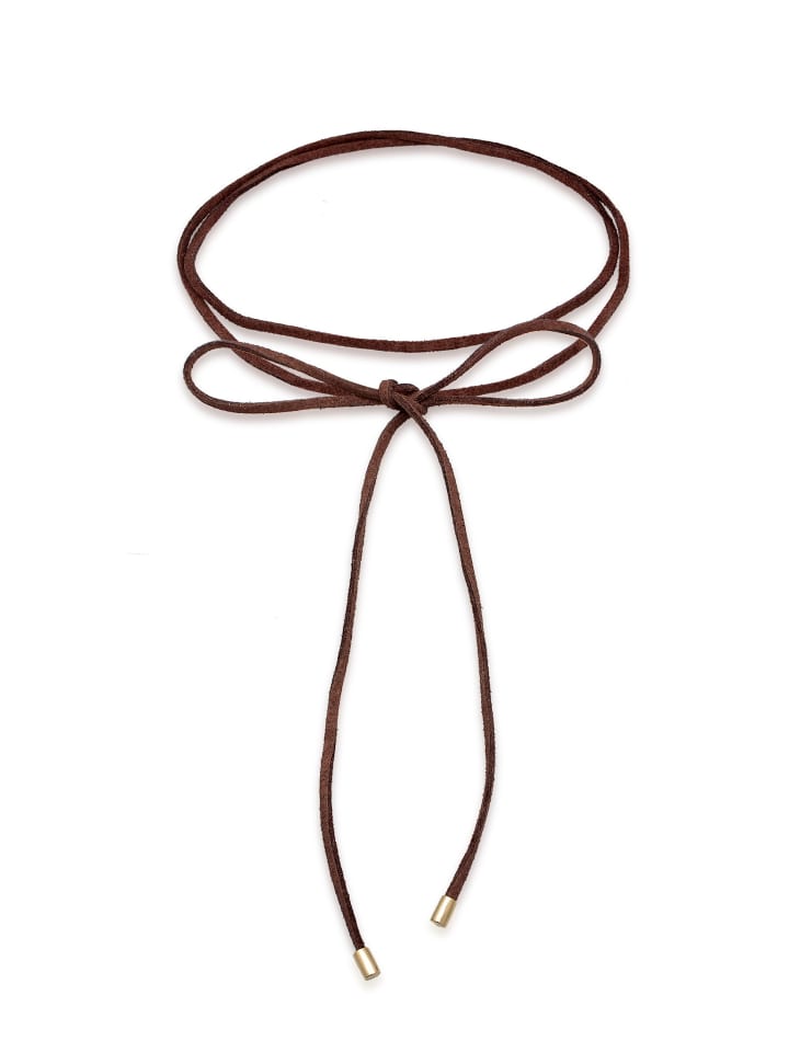 

Elli Колье из серебра 925 пробы с бантом коричневого цвета