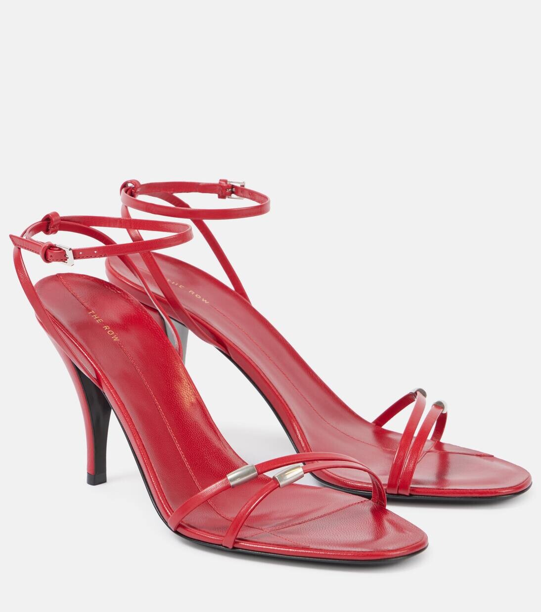 Сандалии из кожи Cleo Bijoux The Row, цвет ribes/silver