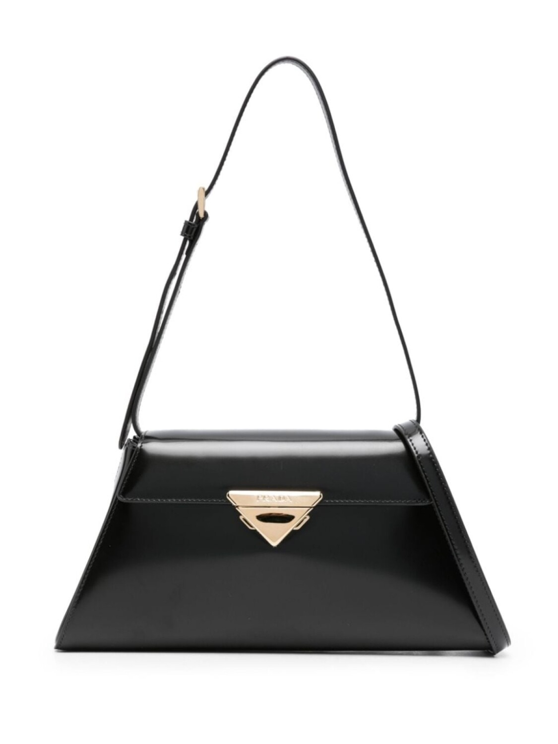 

Сумка на плечо Prada с логотипом, черный