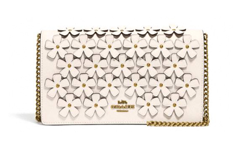 

COACH Кожаная сумка через плечо Callie, маленькая женская кроссбоди белая