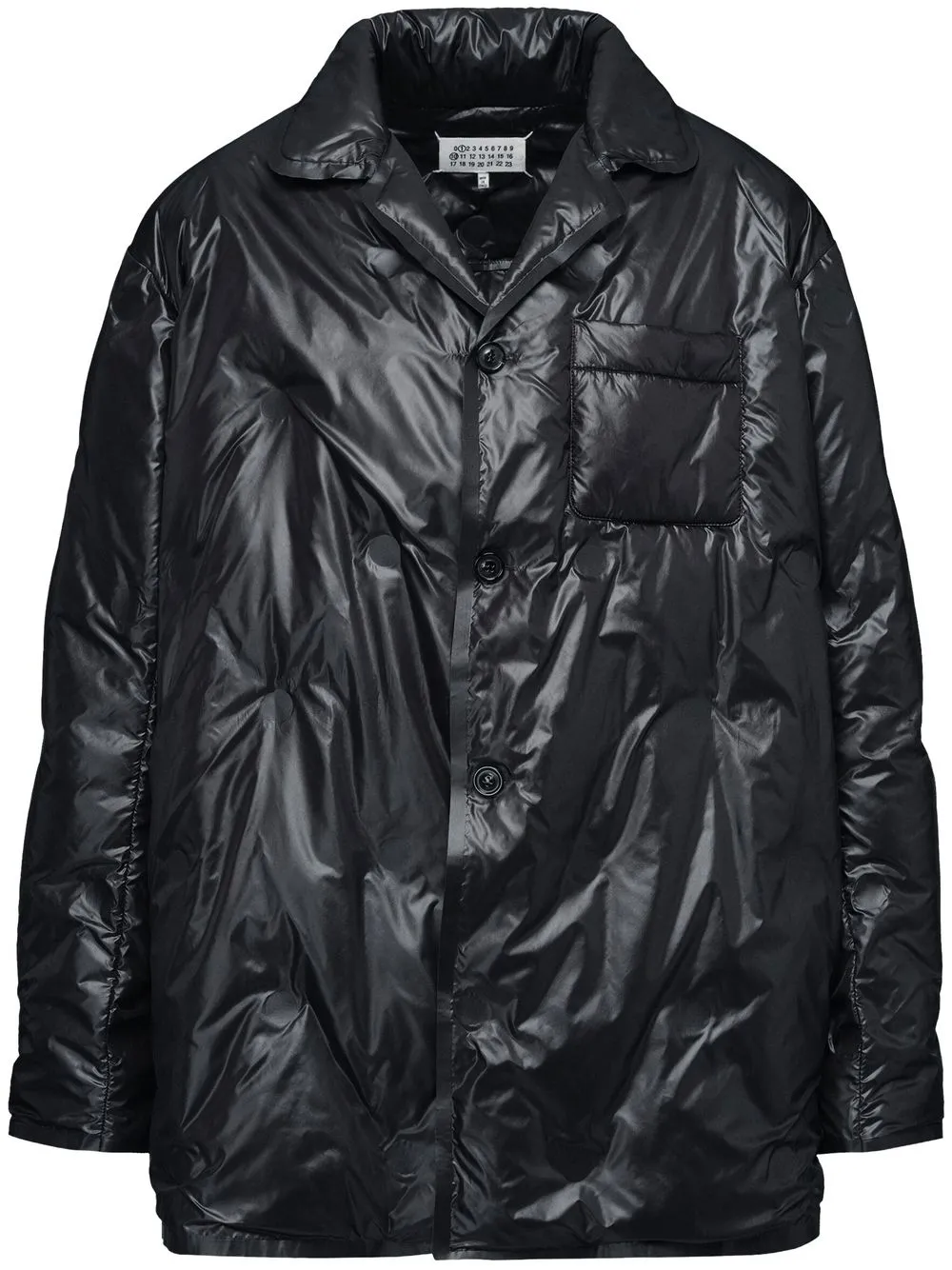 

Однобортный пуховик MAISON MARGIELA, черный