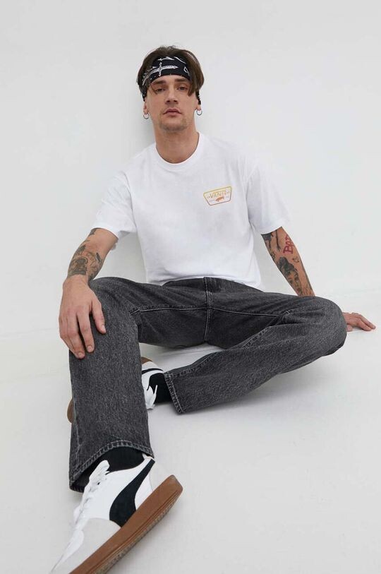 

Хлопковая футболка Vans, белый