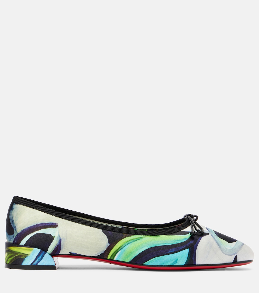 Балетки Sweetie Jane из сатинового крепа Christian Louboutin, Multi/Lin Multi — фото 4