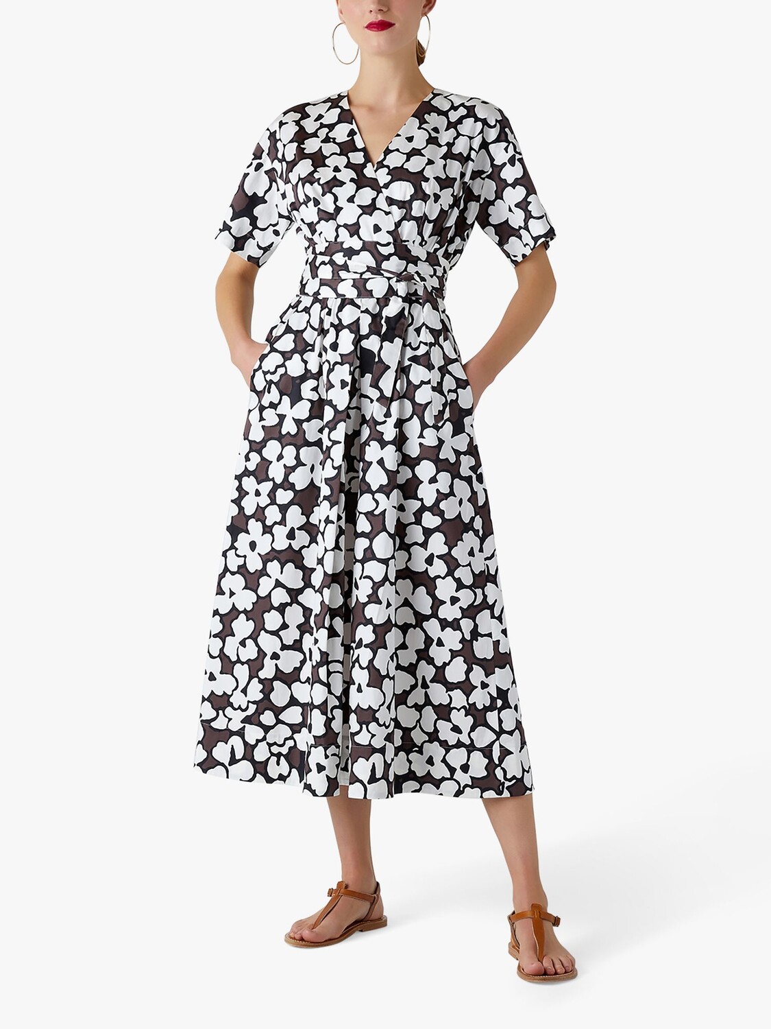 

Платье миди с запахом Jasper Conran London, коричневое, Коричневый, Платье миди с запахом Jasper Conran London, коричневое