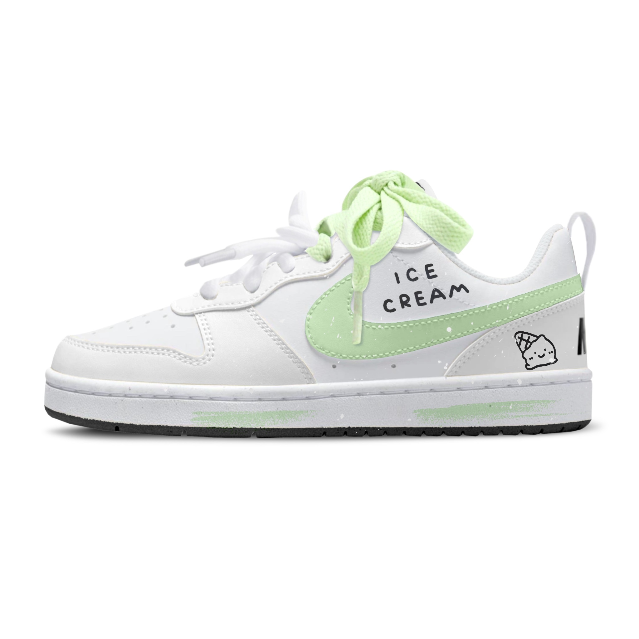 

Детские кроссовки для скейтбординга Court Borough Vanilla Crispy Roll Low Top для подростков Nike, зеленый