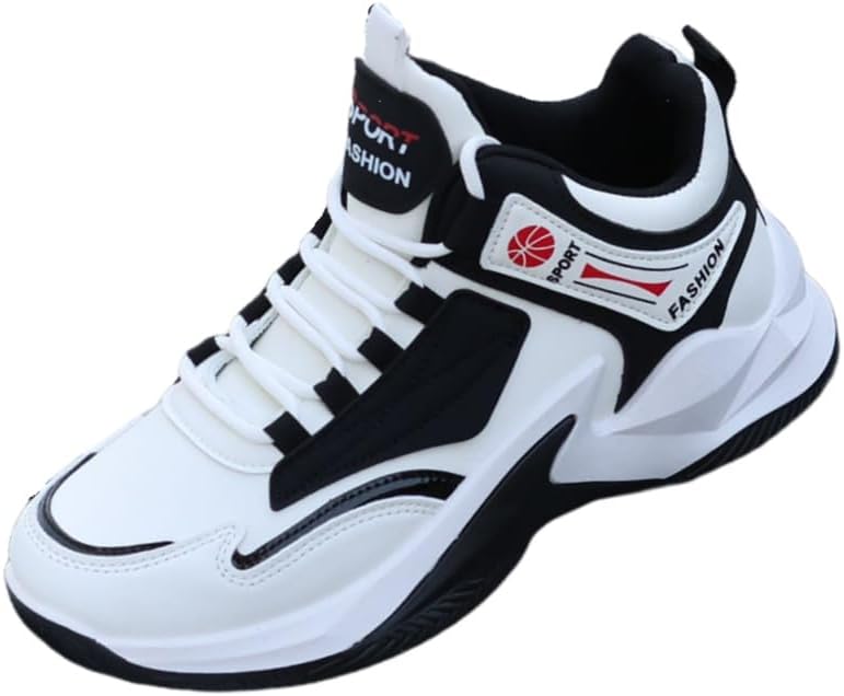 

Мужские высокие спортивные кроссовки Fusecottc - удобные и дышащие, модные спортивные кроссовки на шнуровке, подходят для ношения на улице, белый