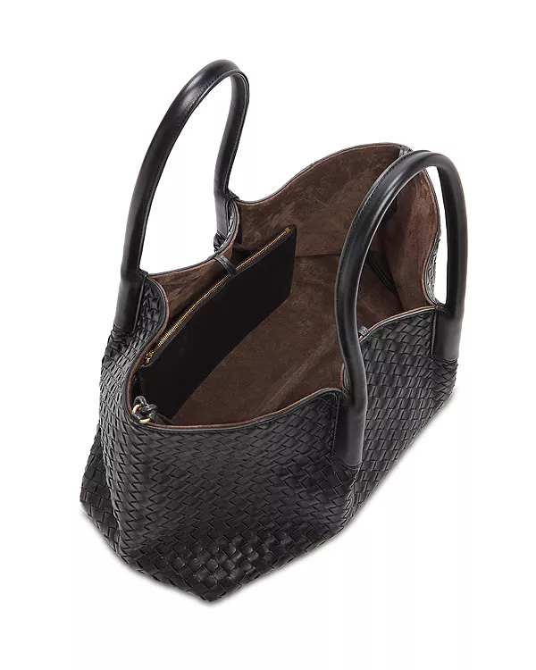 Двусторонняя сумка-тоут Pinacoteca из кожи intrecciato Bottega Veneta, черный — фото 3