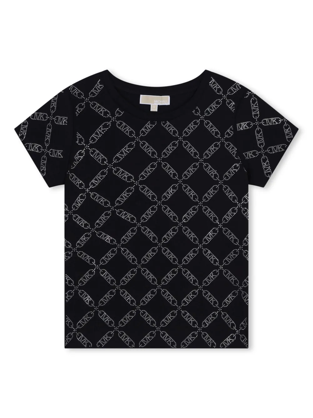 

Футболка с логотипом из кристаллов Michael Kors Kids, черный