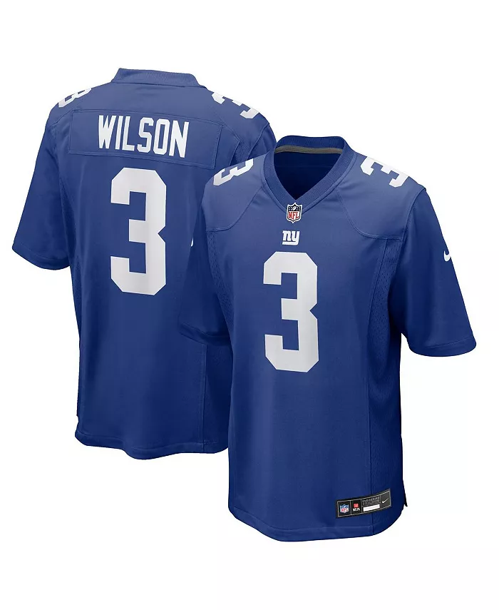 

Мужская игровая футболка Russell Wilson Royal New York Giants Nike