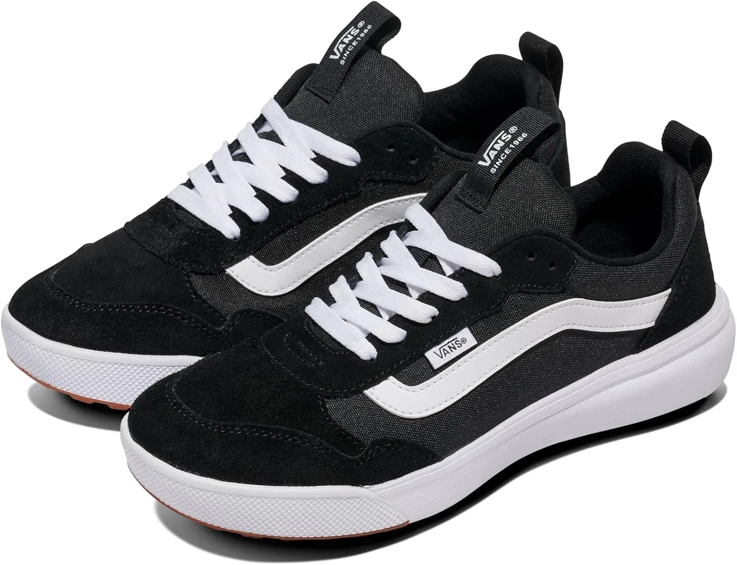 Кроссовки Vans Men's Range Exp Trainers, Suede Canvas Black White — фото 2