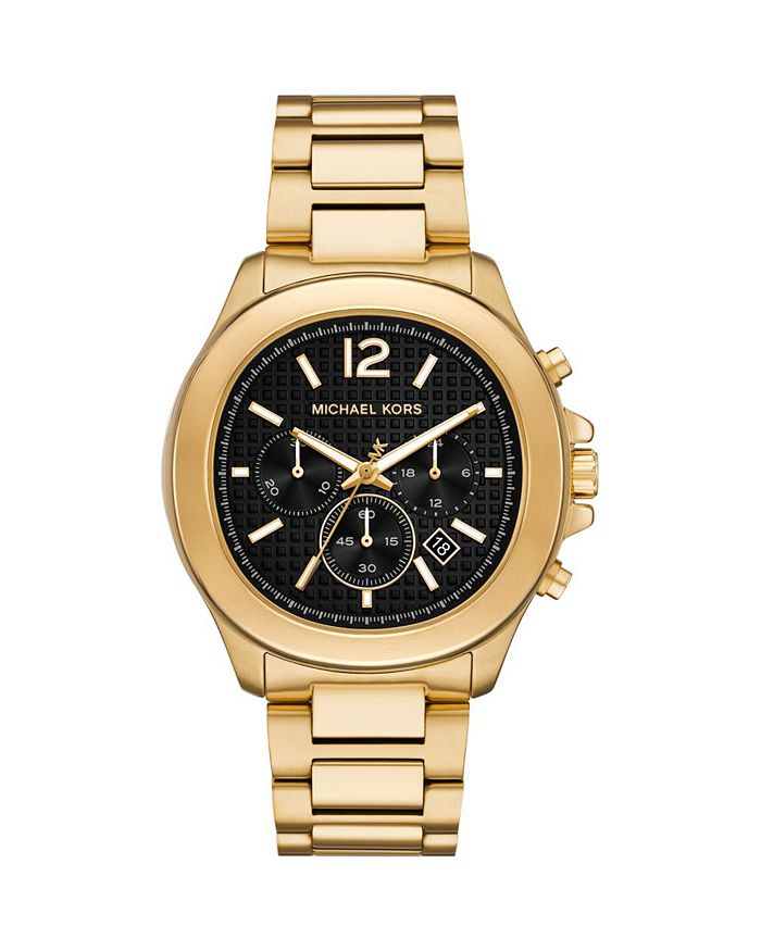 

Часы Sage Chronograph из нержавеющей стали золотистого оттенка, 42 мм Michael Kors, черный