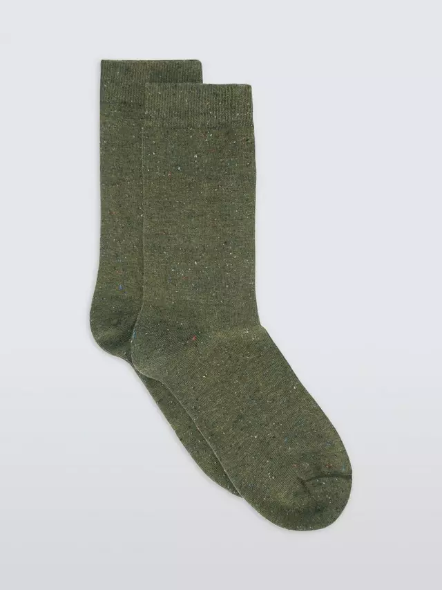 

Носки John Lewis Cotton Silk Blend Ankle, хаки