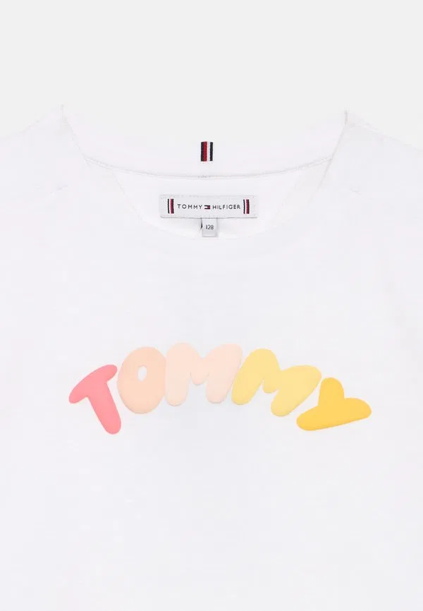 Футболка с адаптивным текстурированным логотипом Tommy Hilfiger, White — фото 3