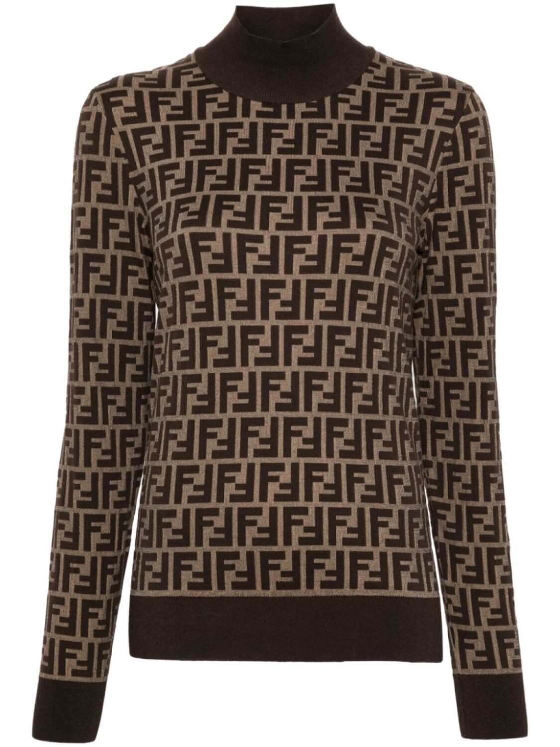 

FENDI fF-жаккардовый свитер, коричневый
