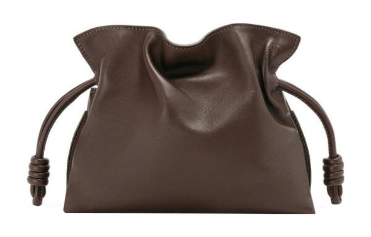 

LOEWE Женская средняя кожаная сумочка через плечо на одно плечо шоколадного цвета