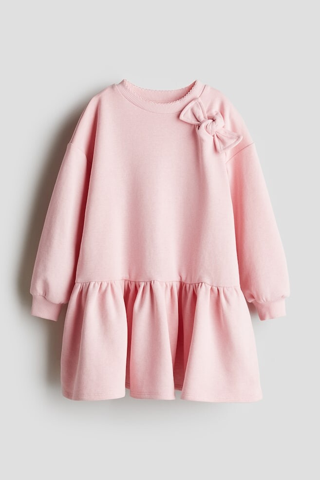 

Платье-Свитер с бантом H&M, розовый