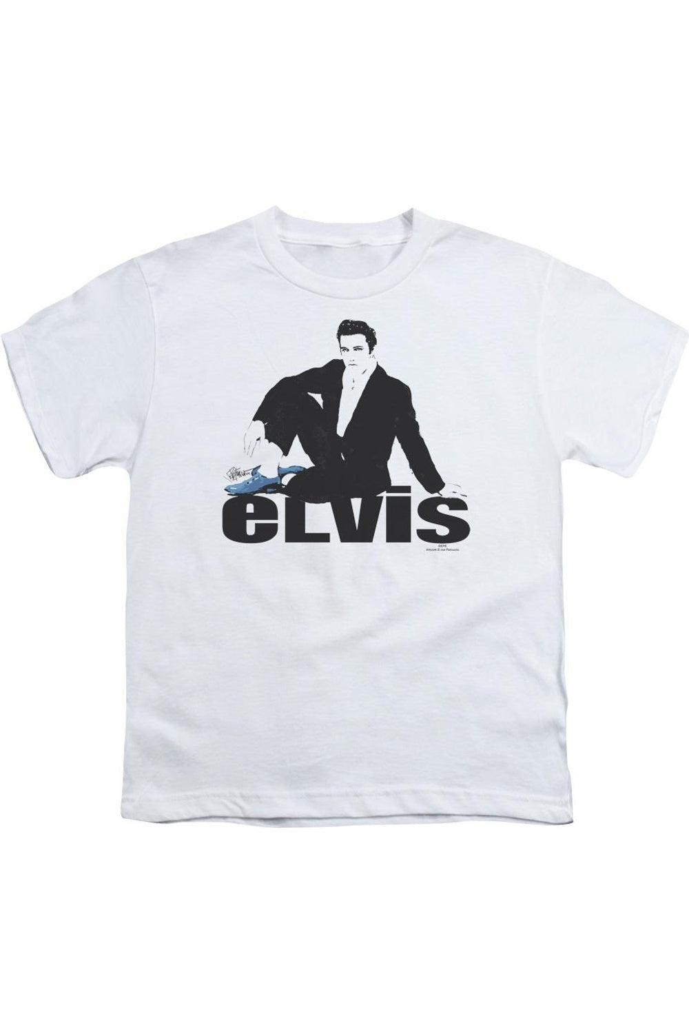 

Футболка с коротким рукавом для детей Elvis Presley Blue Suede Gildan