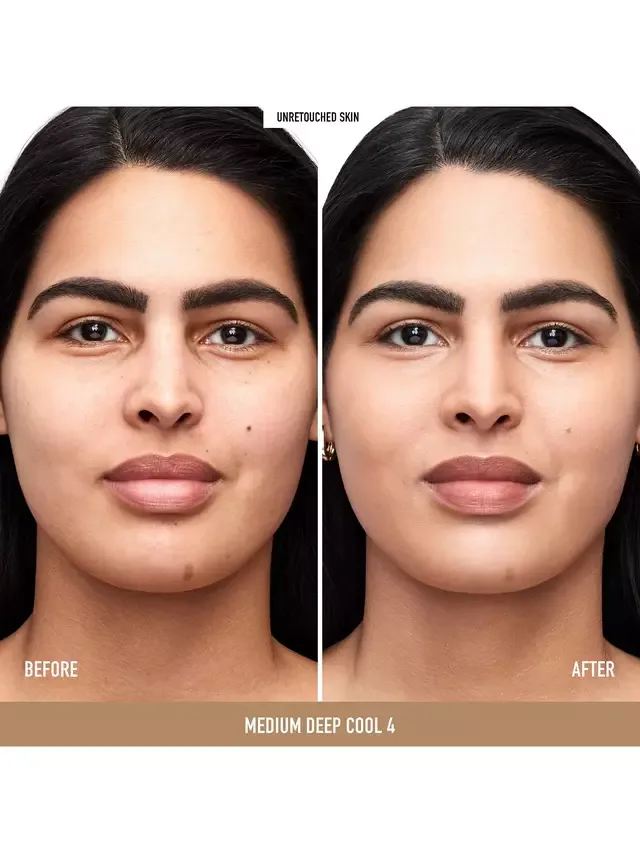 Оригинальная жидкая тональная основа Pure Serum Radiant Natural Liquid Foundation bareMinerals, Medium Deep Cool 4 — фото 3