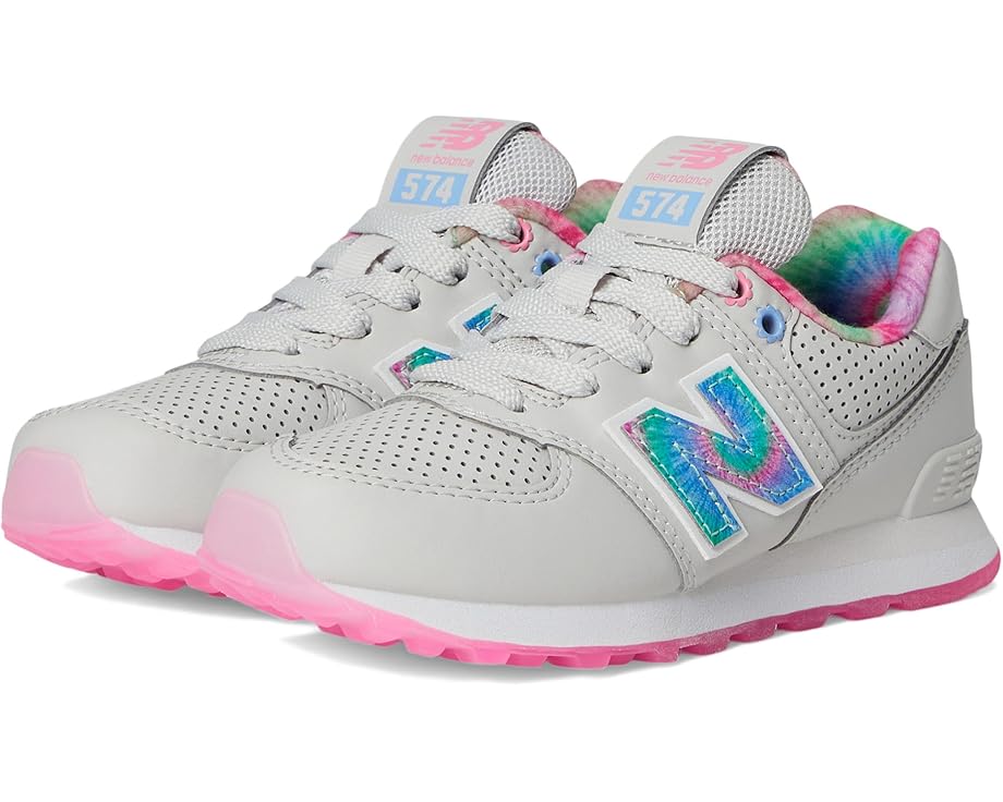 

Кроссовки New Balance Kids 574, цвет Grey Matter/Signal Pink