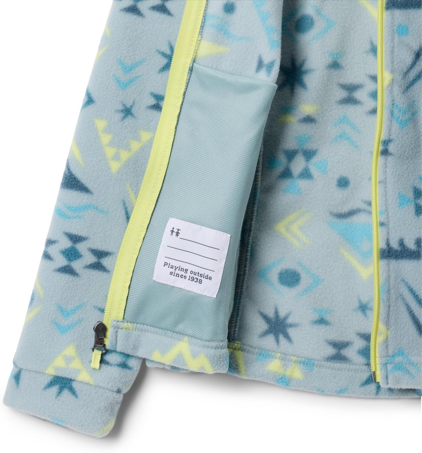 Детская флисовая куртка Columbia Kids Benton Springs II с принтом, Crushed Blue Peaked — фото 3