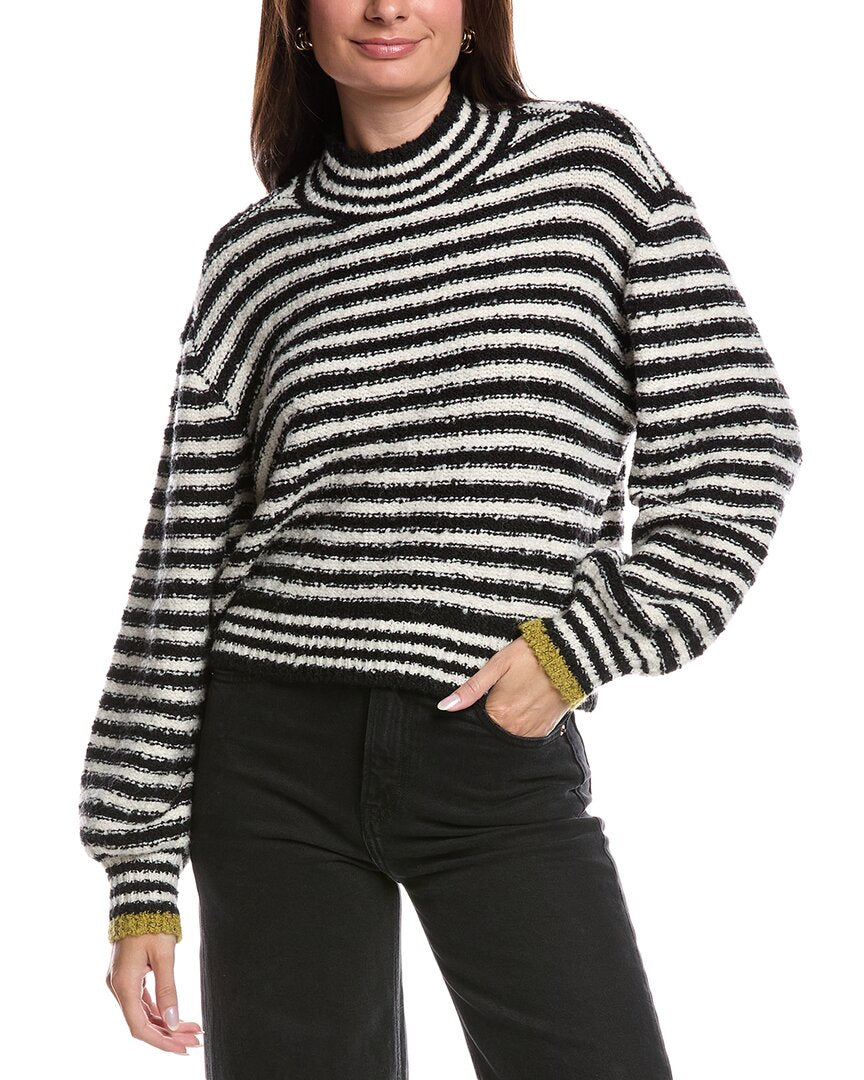 

Свитер водолазка из шерстяной смести Saltwater Luxe, черный