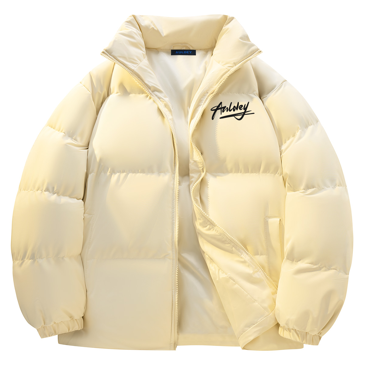 

Пуховик Unisex Stand Collar с флисовой подкладкой AULDEY, бежевый [stand collar style]