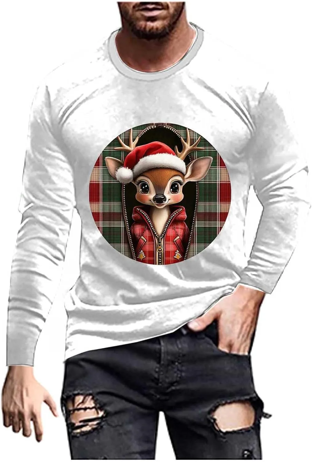 

Футболка с длинным рукавом и принтом