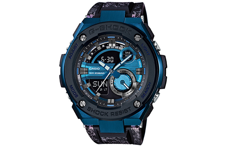 

CASIO Часы Men G-STEEL Series Blue Watch GST-200CP-2AER, Blue Dial