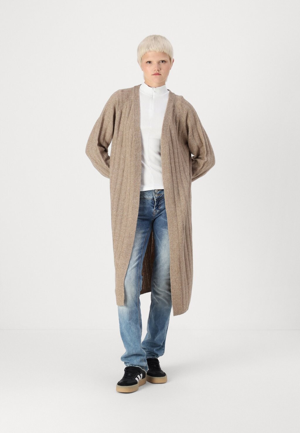 

Кардиган PCMAGGY LONG CARDIGAN Pieces, серый