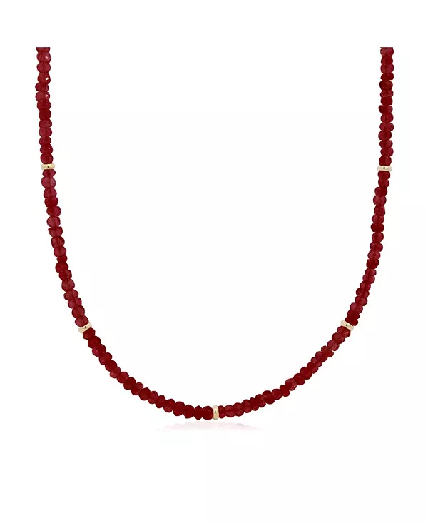 

Ожерелье из гранатовых бусин, 14-каратное золото The Lovery, garnet