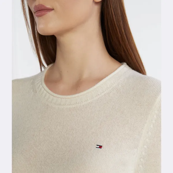 Свитер обычного кроя из мягкой шерсти C-nk Tommy Hilfiger, бежевый — фото 4