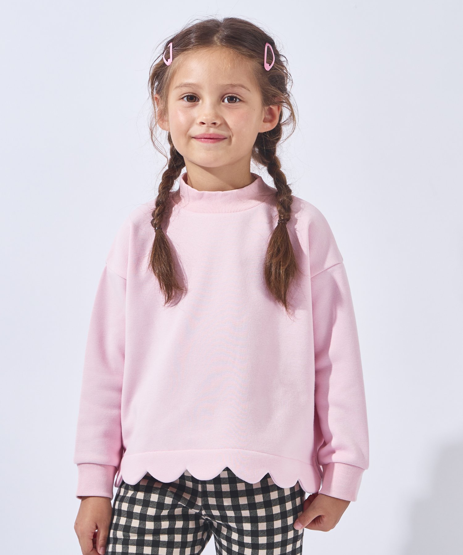 Толстовка на флисовой подкладке с фестончатым краем Ever Closet, pink