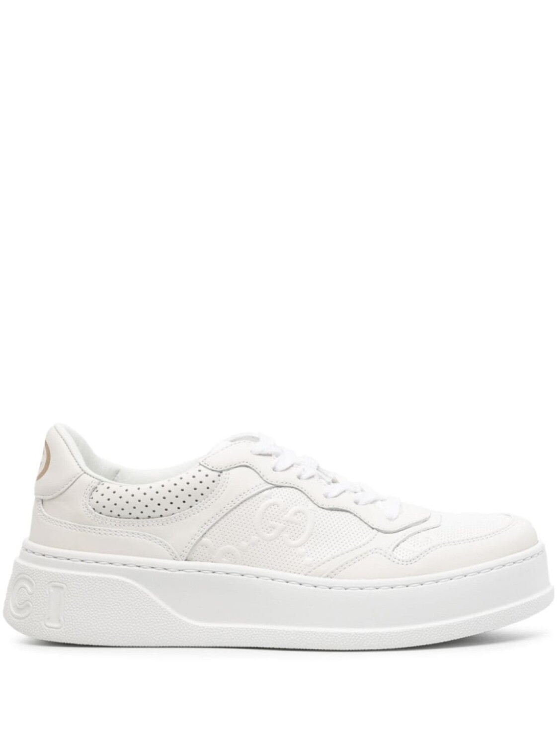 

Кроссовки Gucci With Embossed Logo GG, белый