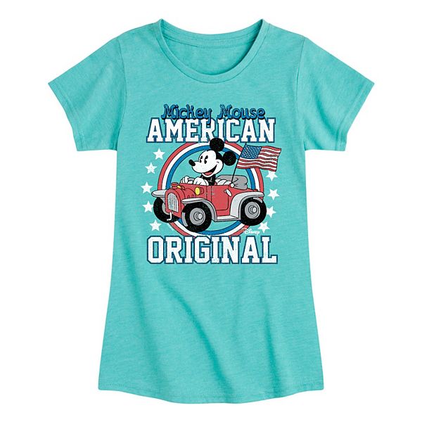 

Футболка с принтом Mickey Mouse American Original для девочек 7-16 лет Disney, Turquoise