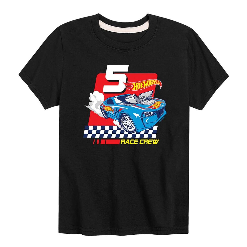 

Футболка Hot Wheels Race Crew для мальчиков 8–20 лет на 5-летие, черный