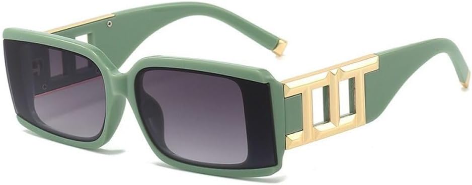 

Модные прямоугольные солнцезащитные очки для женщин и мужчин, с леопардовым принтом, в черном цвете, с золотым декором, винтажные градиентные линзы, оправа UV400 HVTVTLA, C4