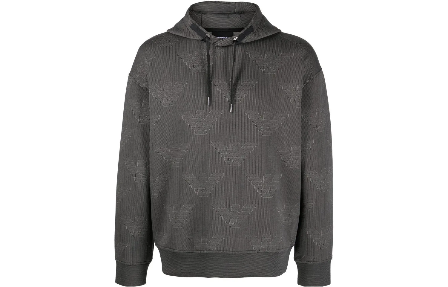 EMPORIO ARMANI Свитшот мужской серый с капюшоном Moderate Regular