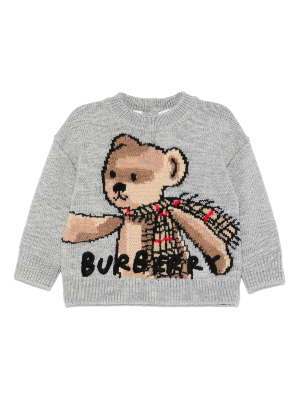 

Шерстяной джемпер Burberry Kids, серый
