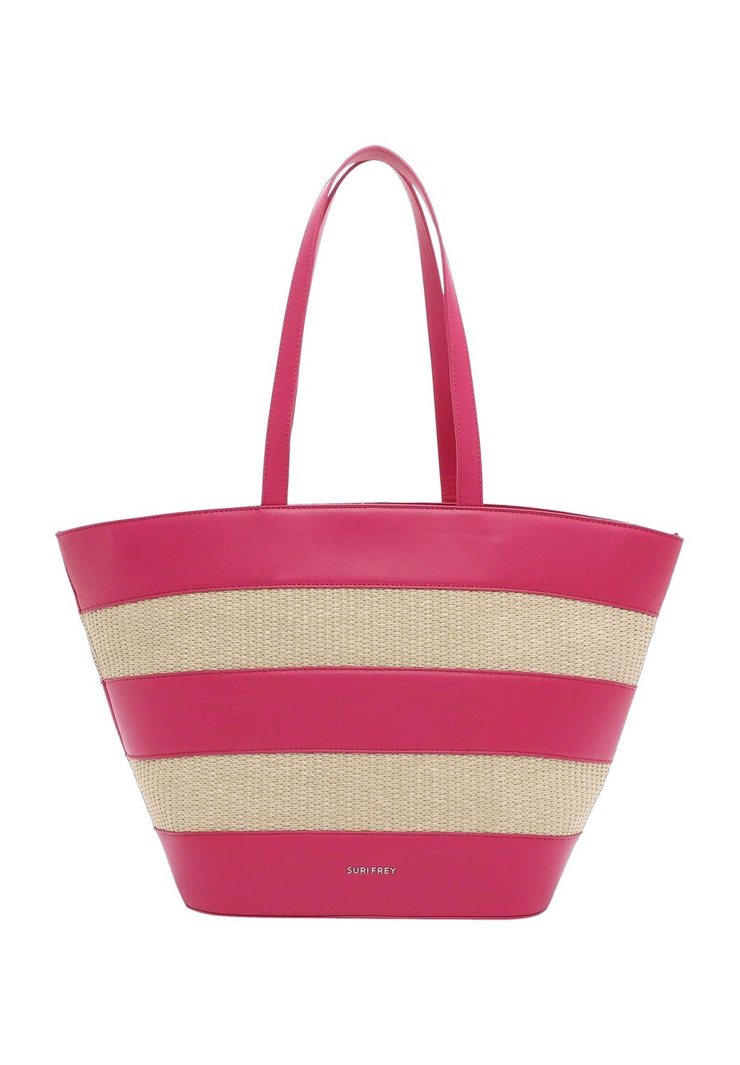

Шопер, полоски, эмблема, женский SURI FREY, розовый