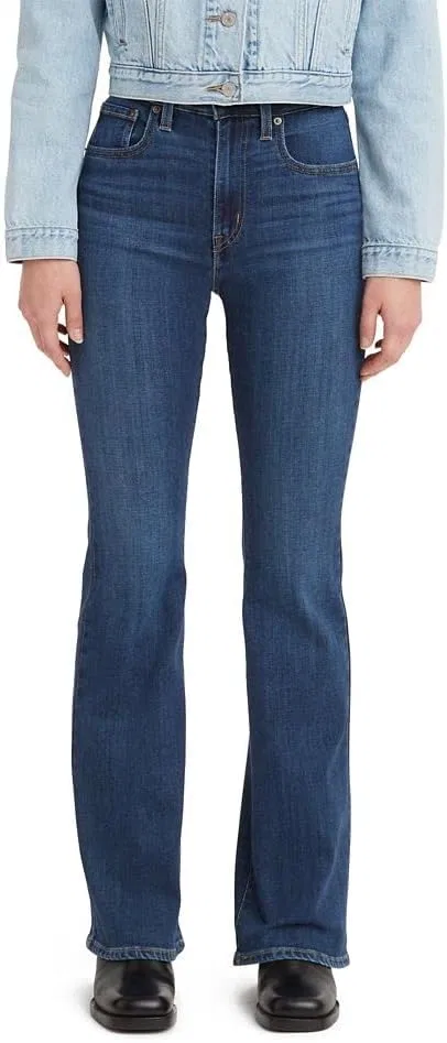 Джинсы Levi's 726 High Rise Flare, темно-индиго потертый