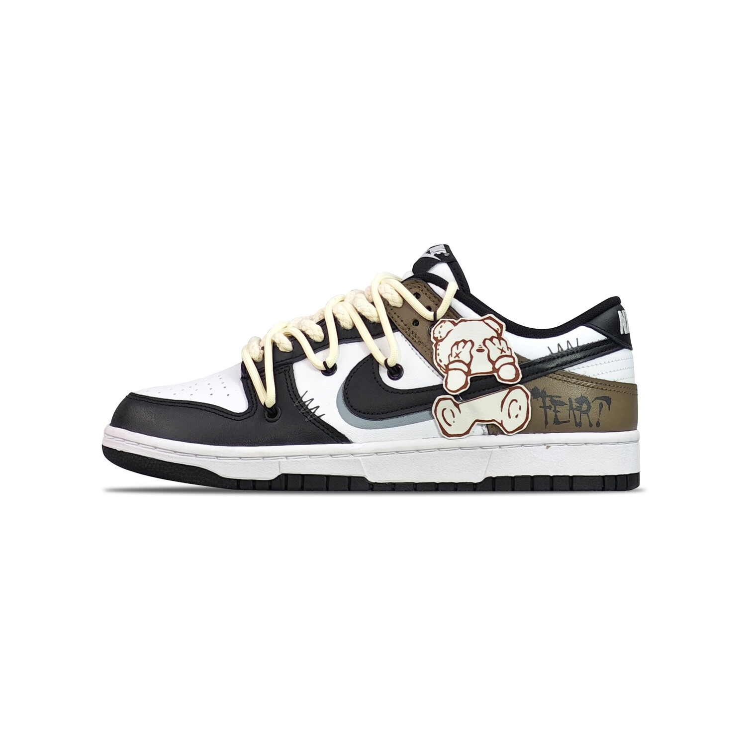 

Кроссовки Nike Dunk Skateboarding Shoes Unisex Low-top Black/Brown, черный