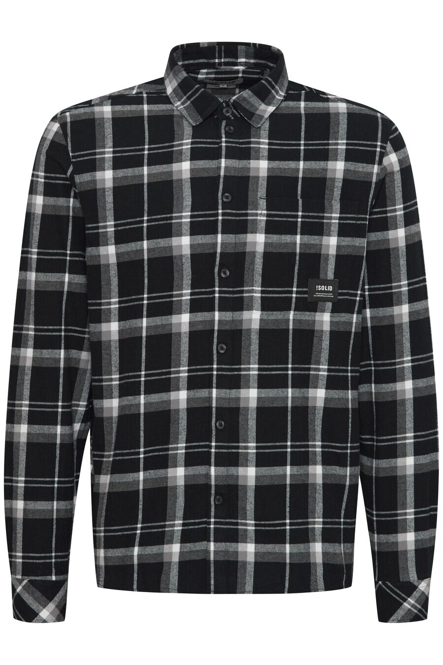 

Клетчатая рубашка !Solid Regular fit Button Up Shirt, черный